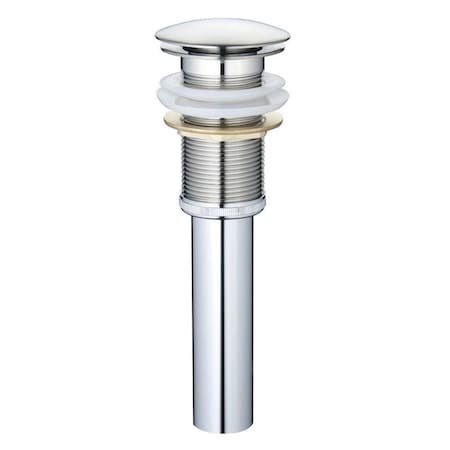 Ez-Fluid Bathroom Vessel Sink Pop-Up Drain Brushed Nickel EZVPBN